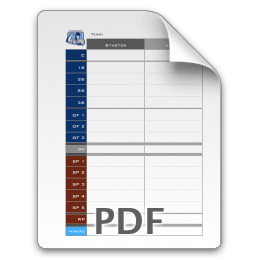 Cork depth chart worksheet icon